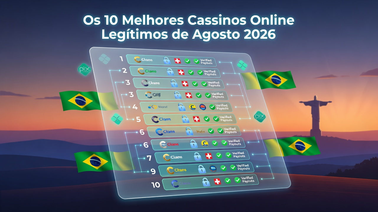 Os 10 Melhores Cassinos Online Legítimos de Agosto 2026: Ranking Completo e Confiável